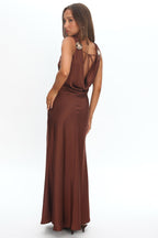 Effie Cowl Back Maxi Dress Cocoa