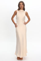 Effie Cowl Back Maxi Dress Cream