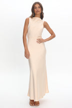 Effie Cowl Back Maxi Dress Cream