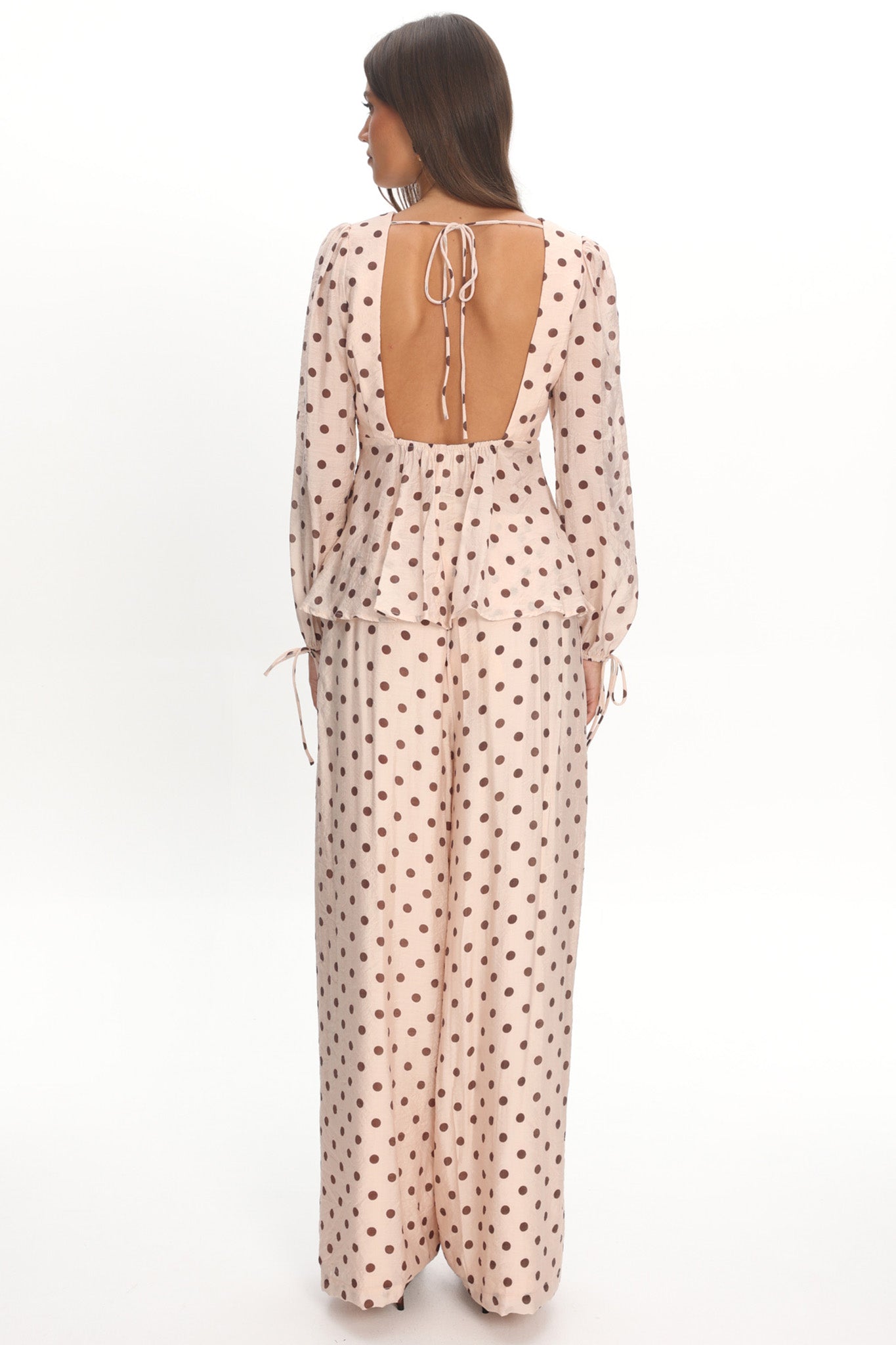 Anessa Balloon Sleeve Top Polka Dot Cream Secondary image