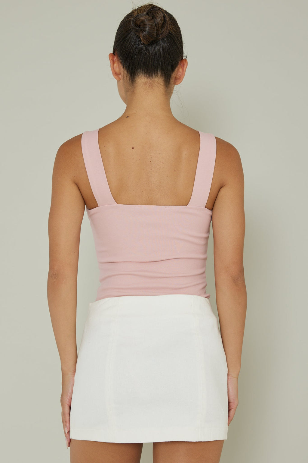 High Time Square Neckline Leotard Blush