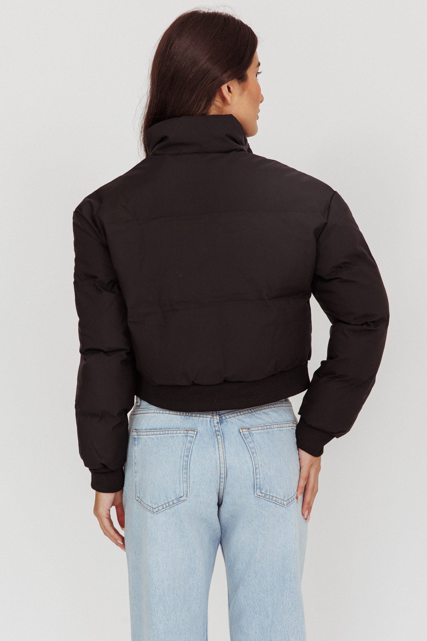 Infatuation Cropped Puffer Jacket Black Secondary image
