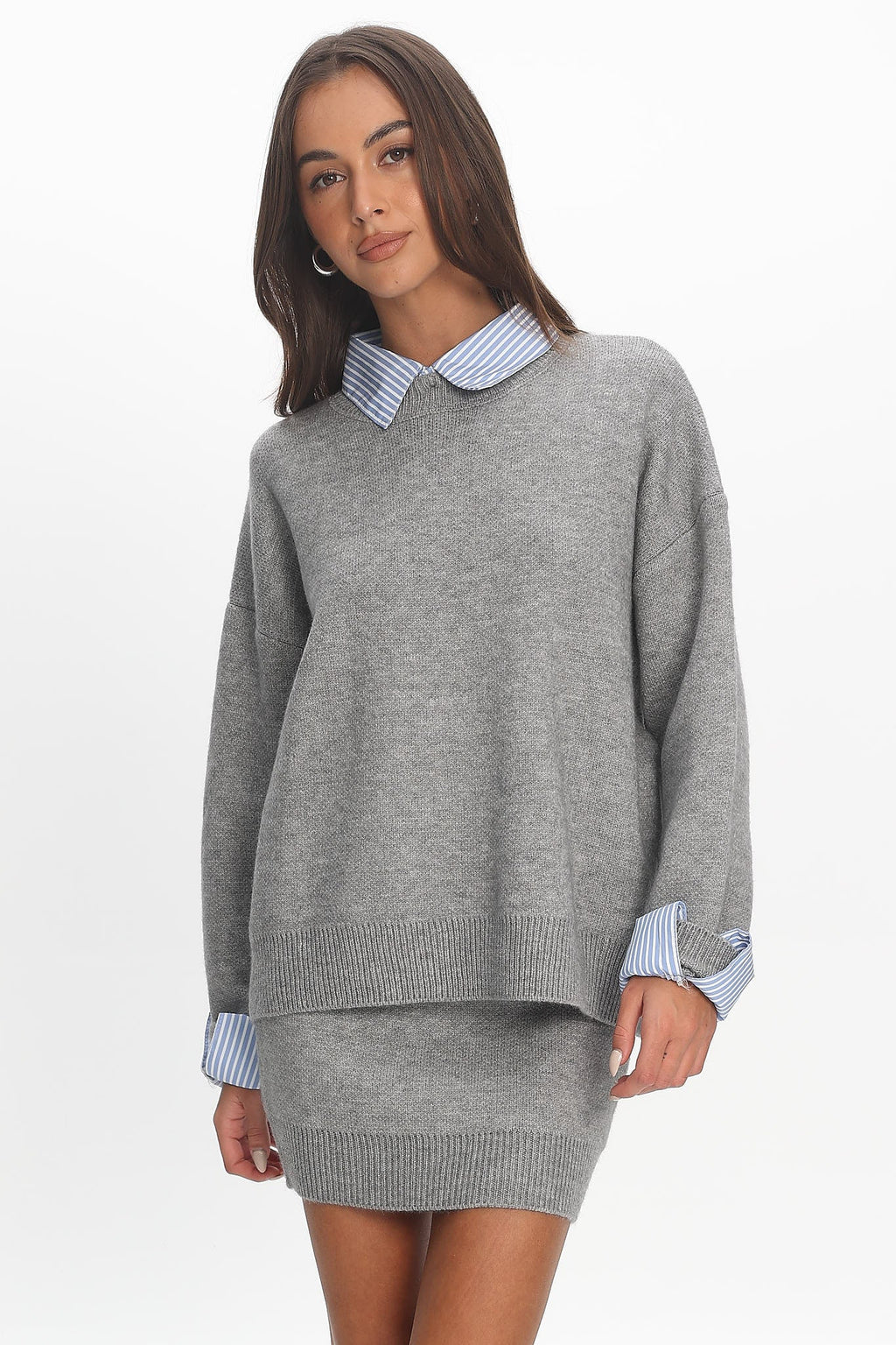 Marvelle Knit Top Grey