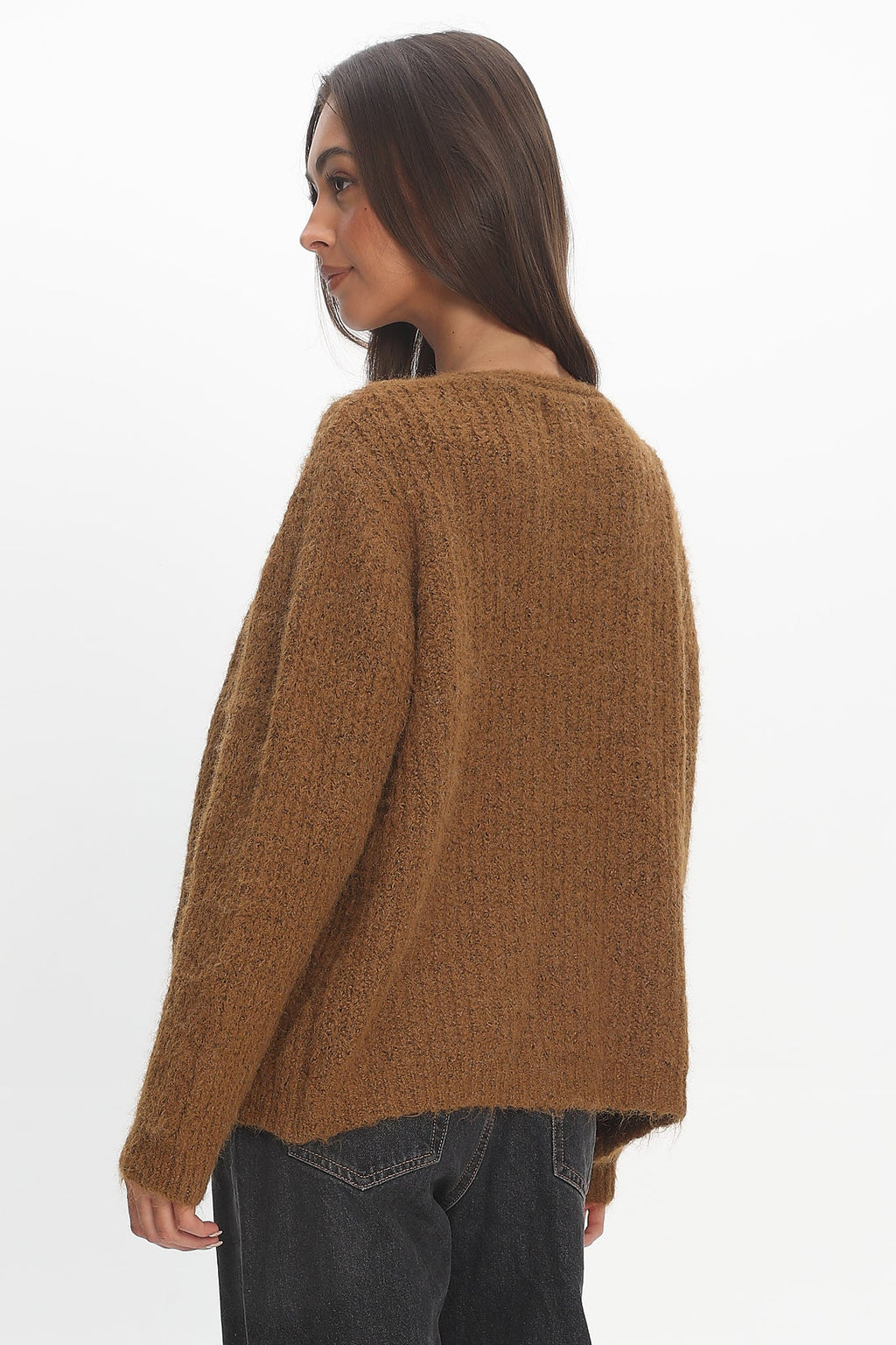 Jorie Knit Cardigan Brown