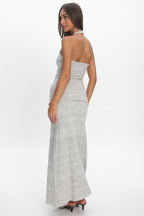 Duma Knit Maxi Skirt Light Grey