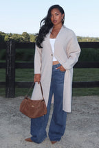 Last Light Longline Oversized Coat Oat