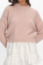 Cadence Knit Sweater Pink