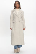 Zoyah Longline Trench Coat Oat