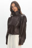 Bellarae High Neck Bomber Jacket Chocolate