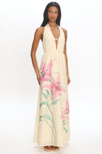 Frangipane Halter Maxi Dress Butter