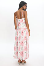 Poppy Fields Tiered Maxi Dress Pink