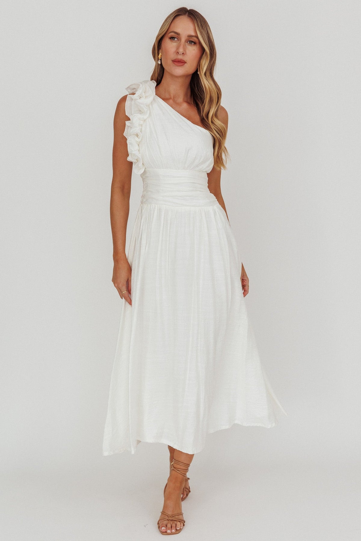 Antheia One-Shoulder Maxi Dress White Main image
