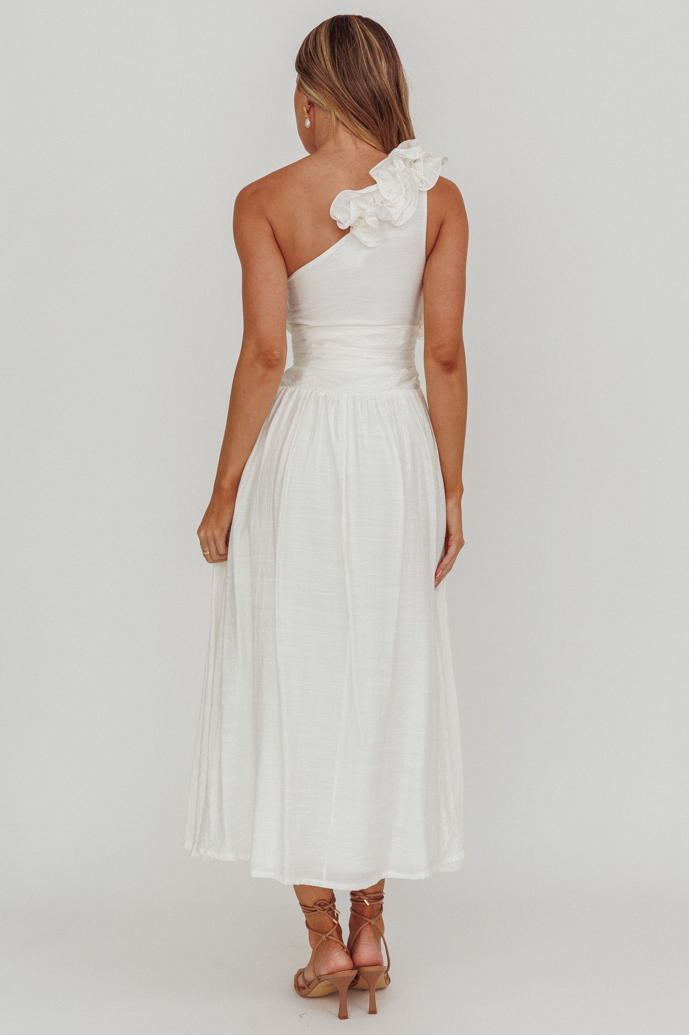 Antheia One-Shoulder Maxi Dress White Secondary image