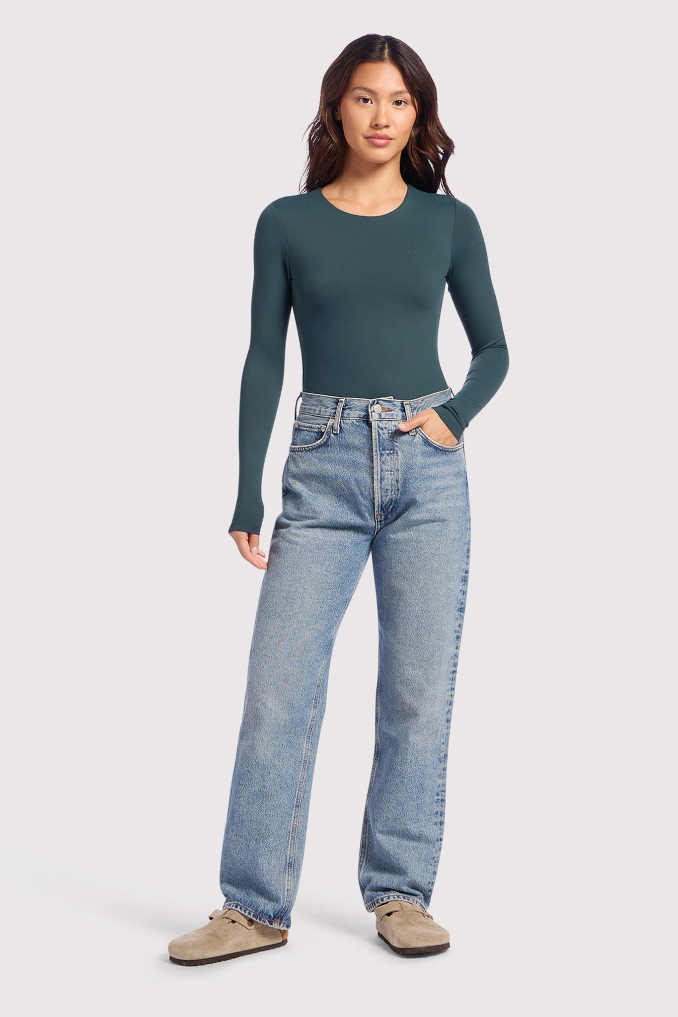 Long Sleeve Crewneck Bodysuit | Alpine