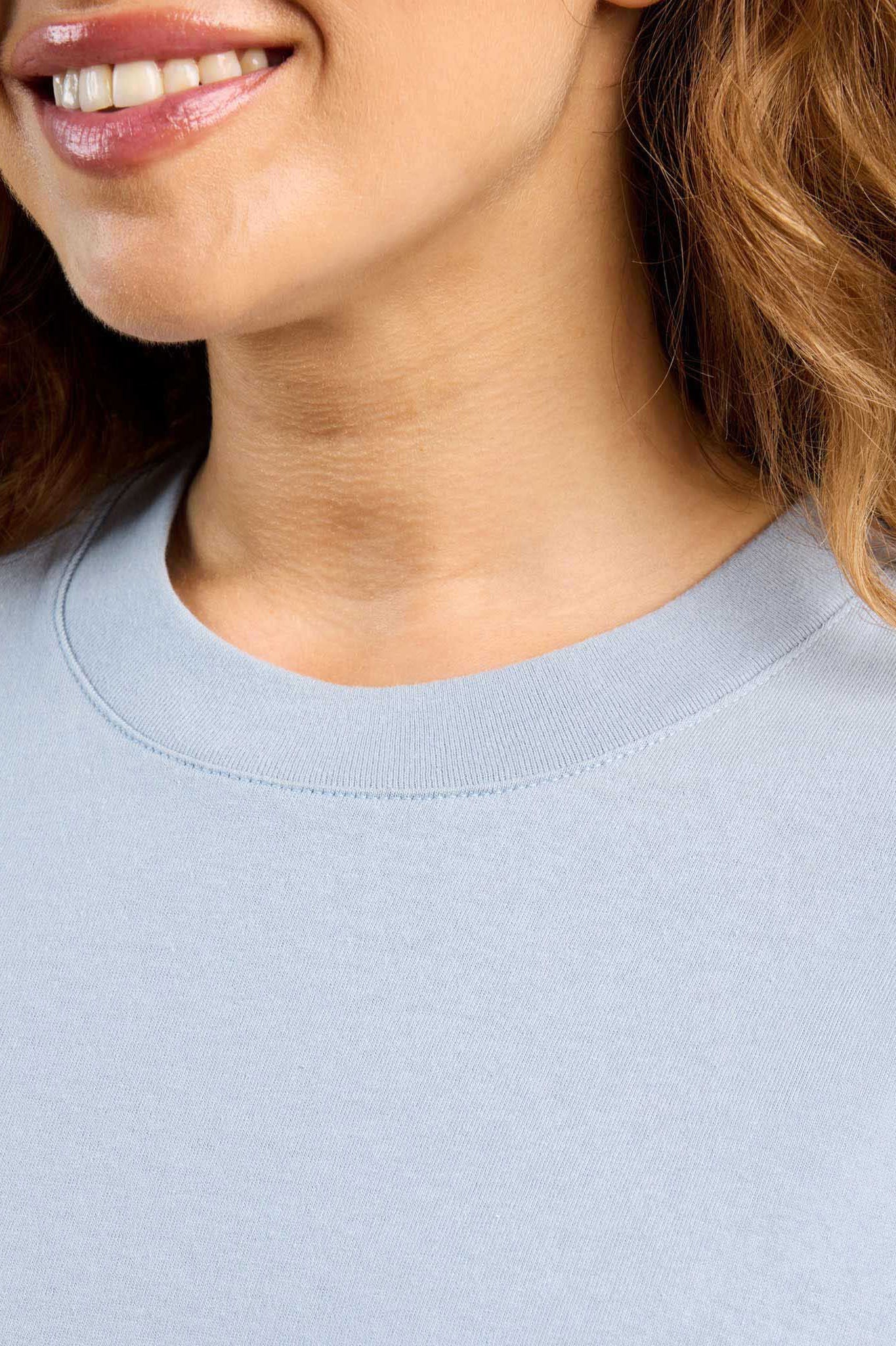 Vintage Cotton Cropped Tee | Mist