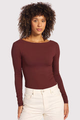 Open Back Bodysuit | Black Cherry