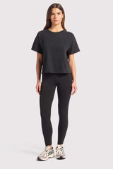 Steady Seamed Tee | Black
