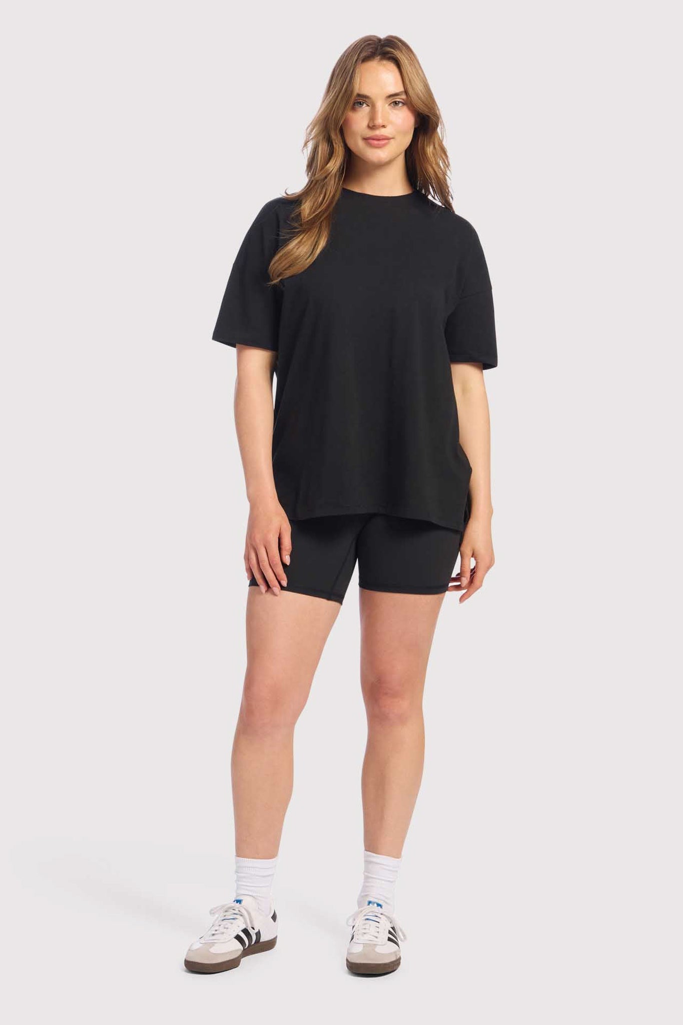 Soft Cotton Oversized Tee | Black