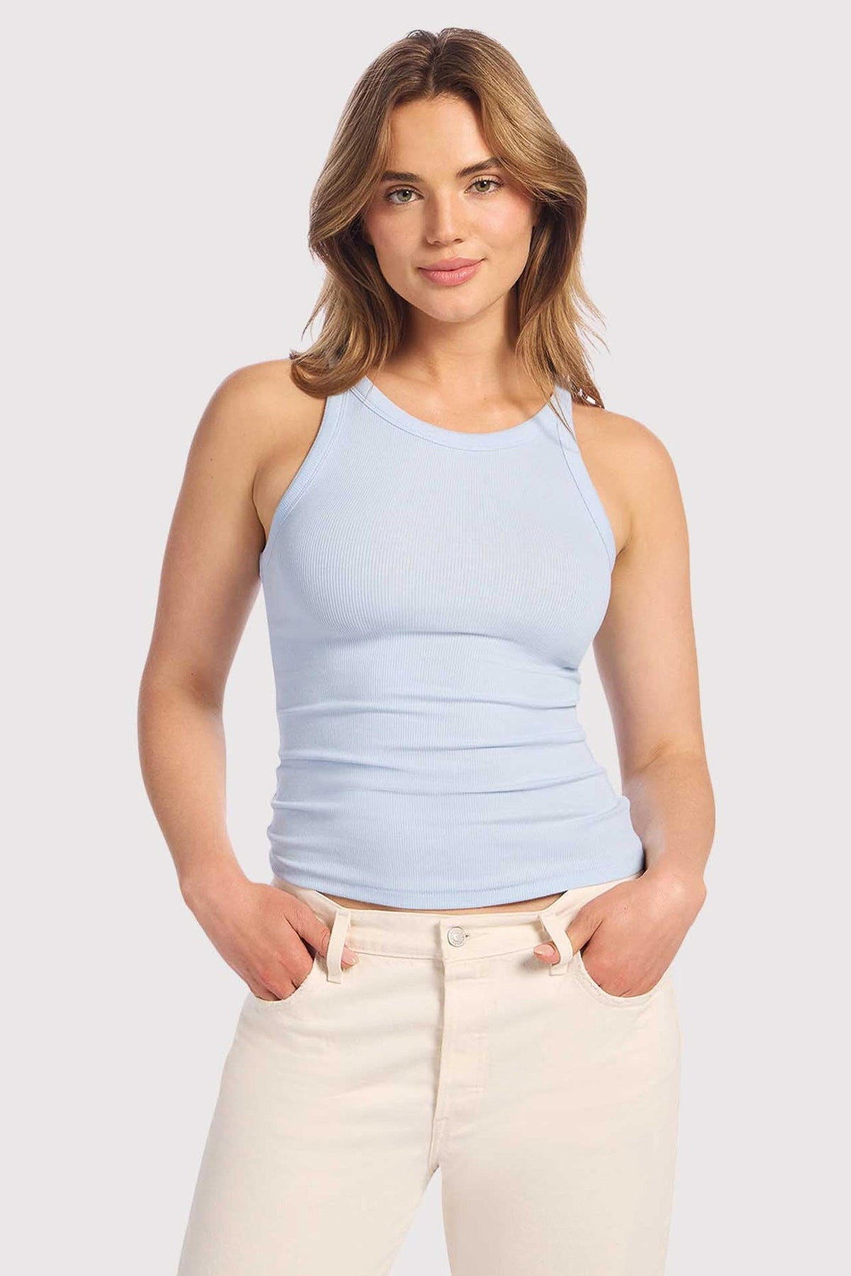 Slinky Rib Racer Tank | Cloud