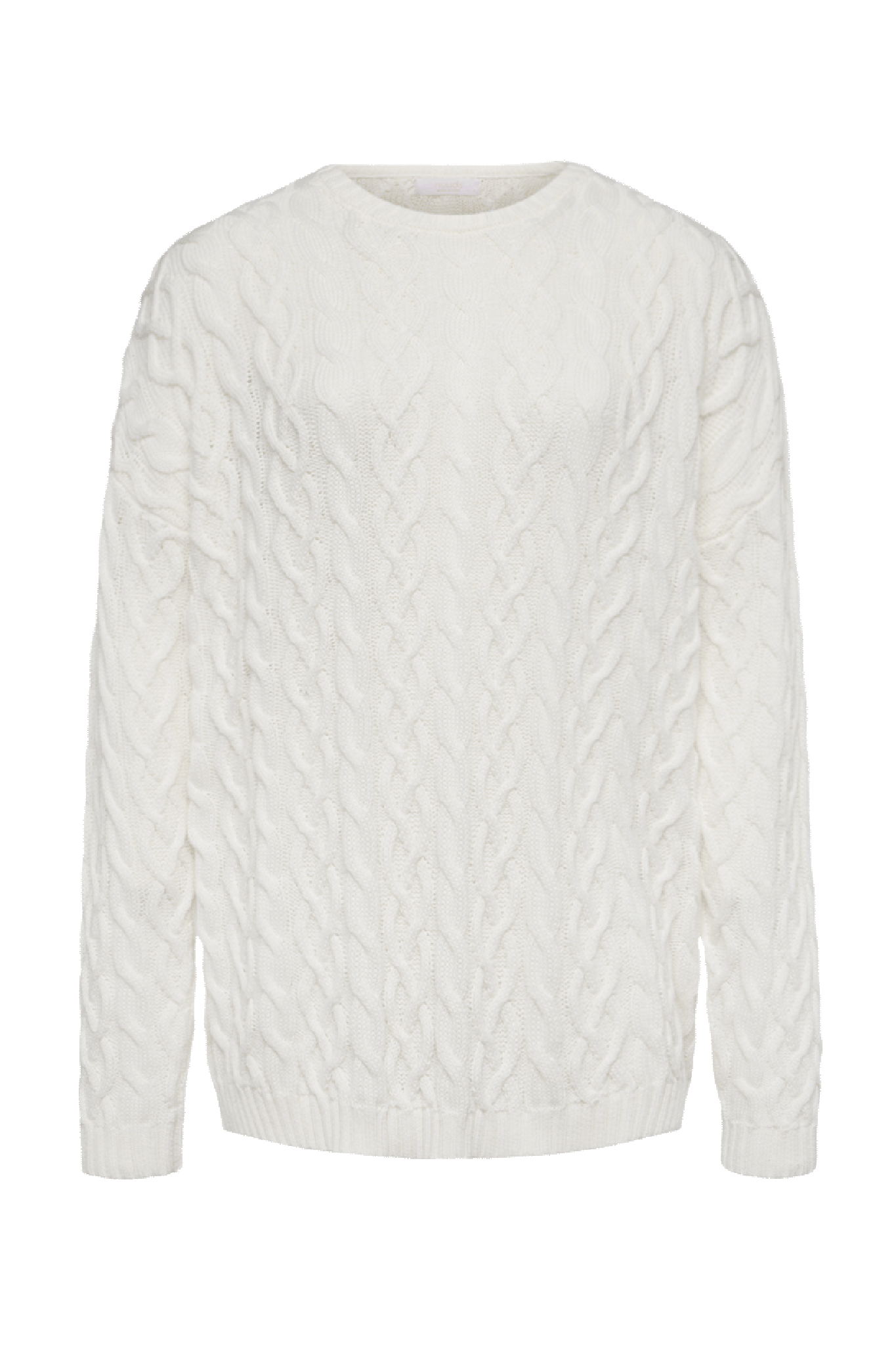 Lightweight Cable Sweater | White