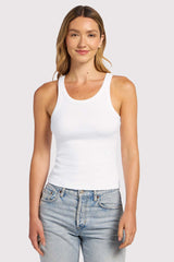 Essential Rib Tank | White
