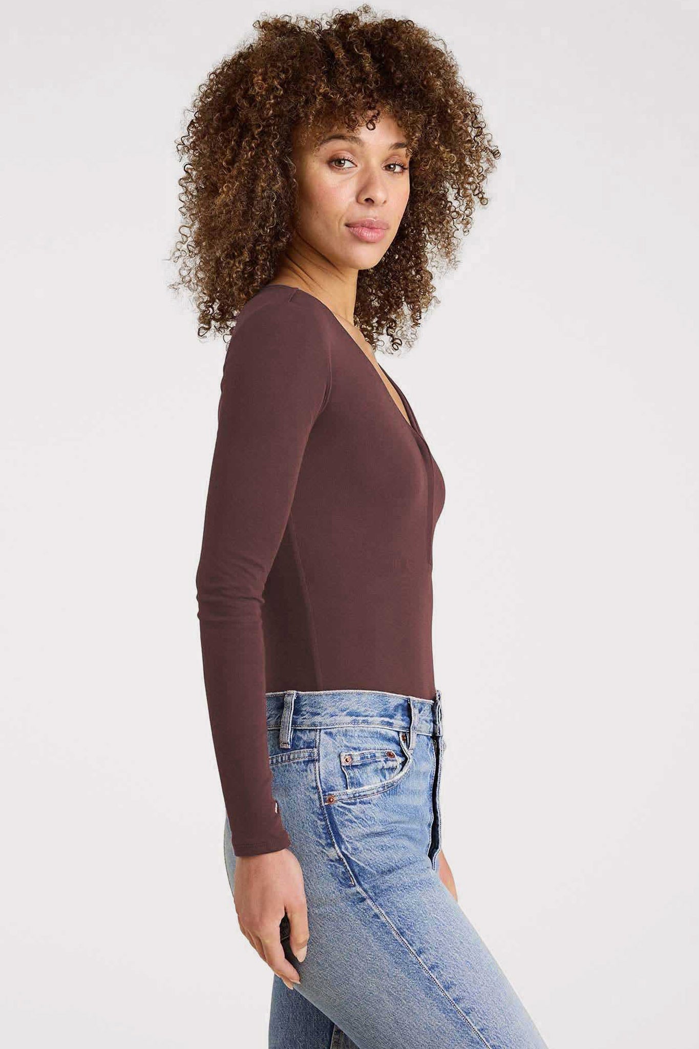 Hook & Eye Bodysuit | Coffee