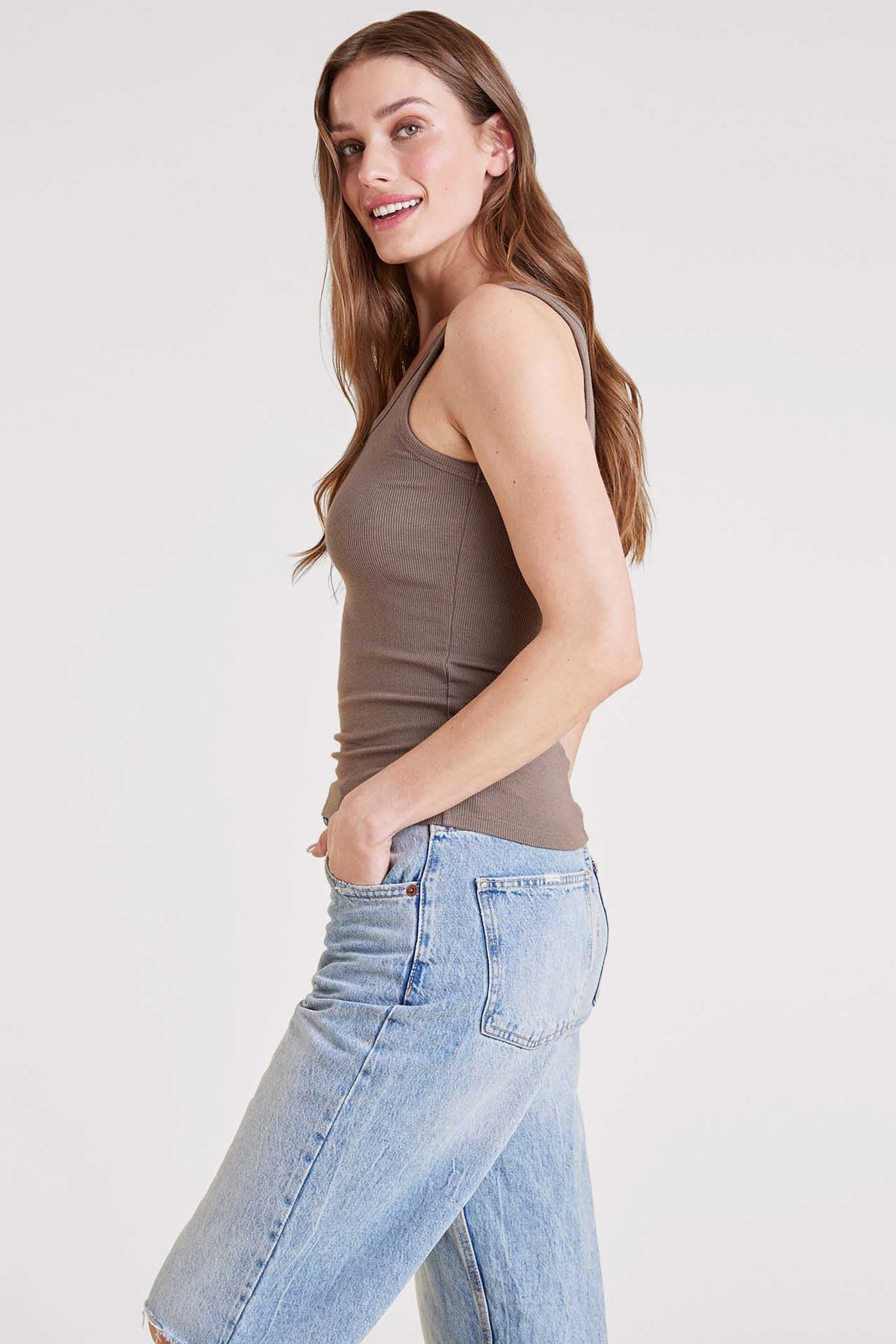 Slinky Rib Tank | Mocha