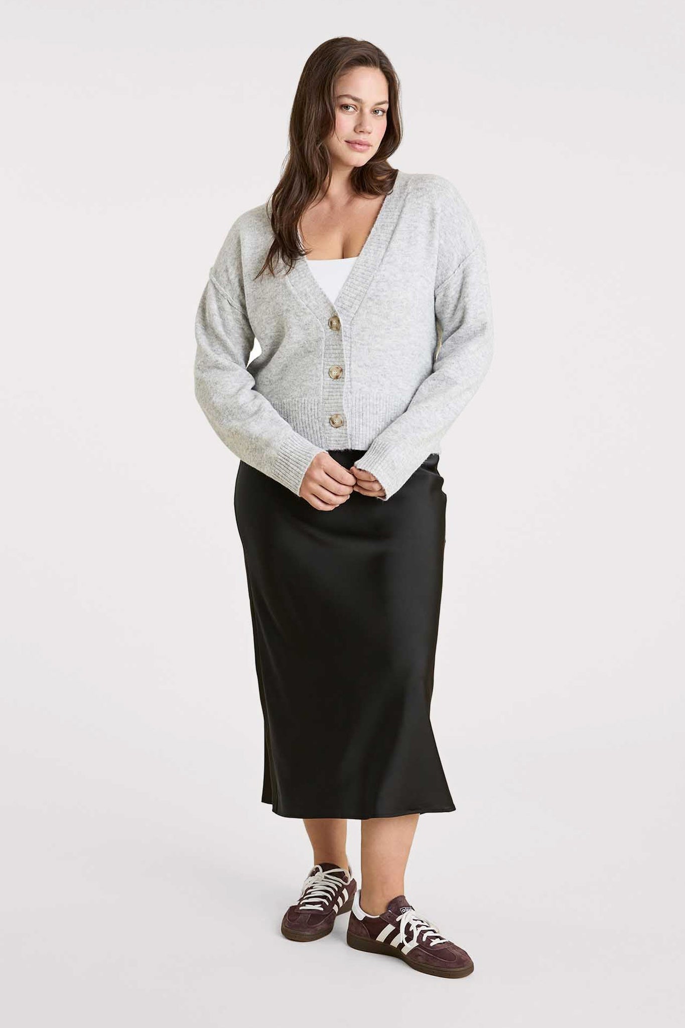 Cozy Knit Cardigan | Heather Grey