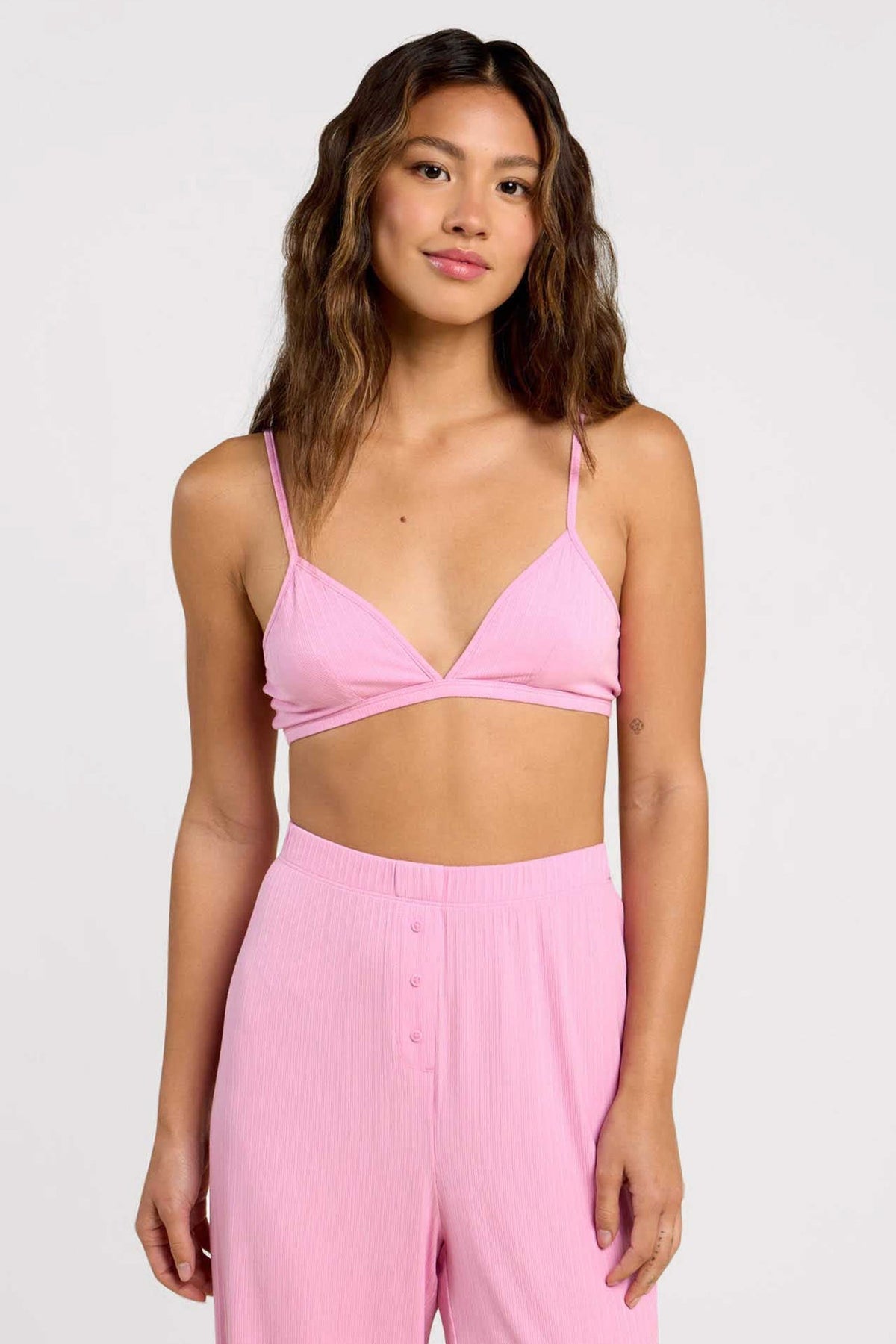 Mini Rib Bralette | Bubblegum Pink
