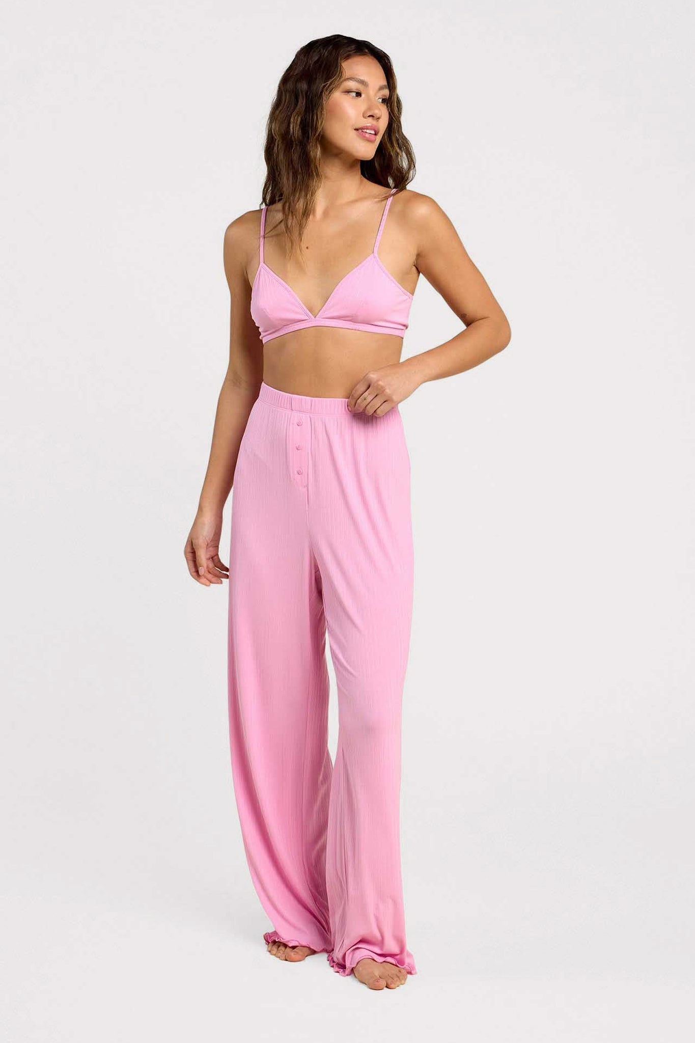 Mini Rib Bralette | Bubblegum Pink