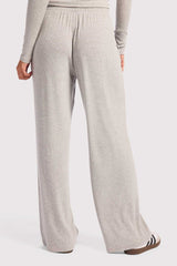 Slinky Rib Lounge Pant | Heather Grey