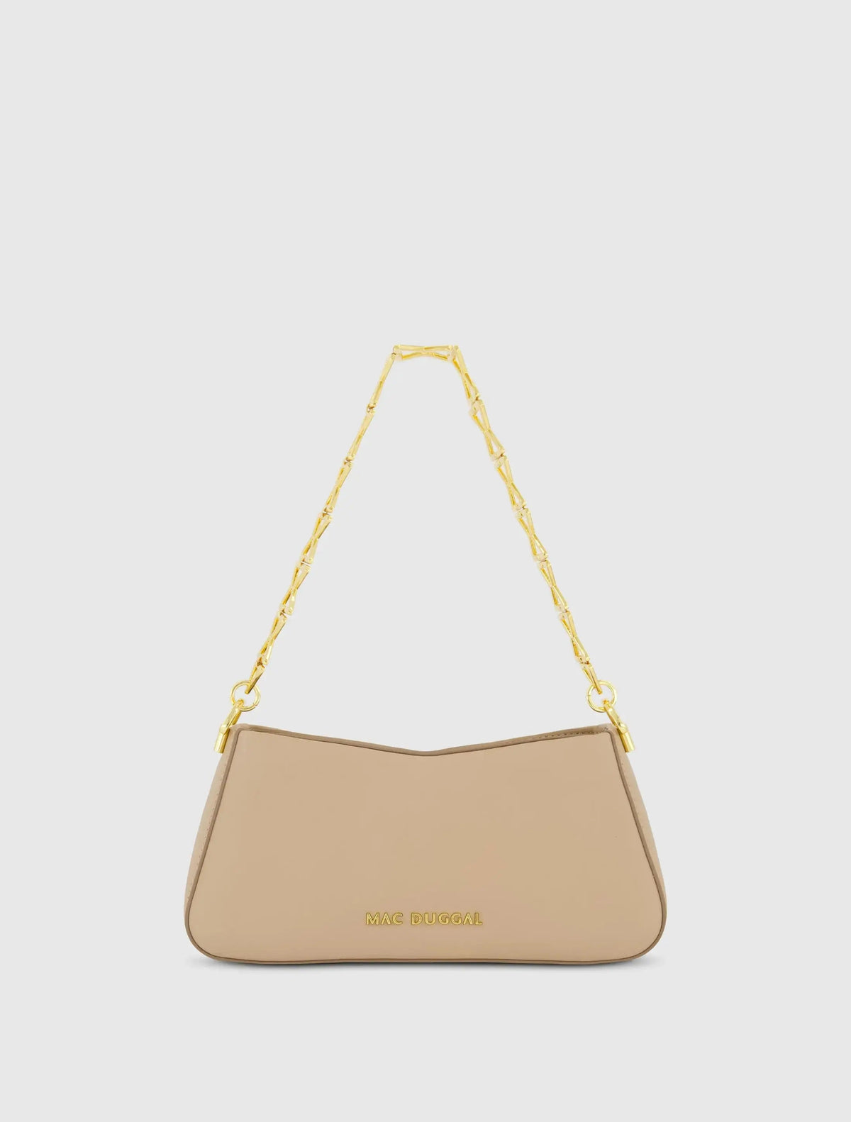 Small Leather Shoulder Bag with Gold Chain