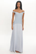 Hestia Off-Shoulder Maxi Dress Pale Blue