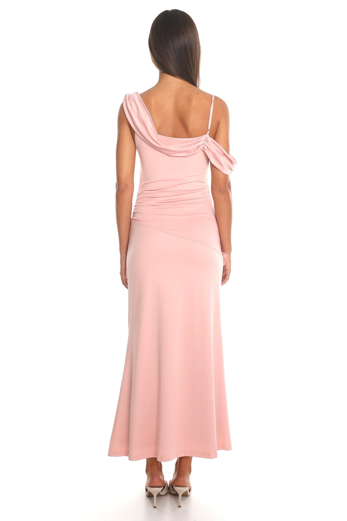 New Romantics One-Shoulder Maxi Dress Blush