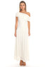 Moonlit Vows Draped Maxi Dress Ivory