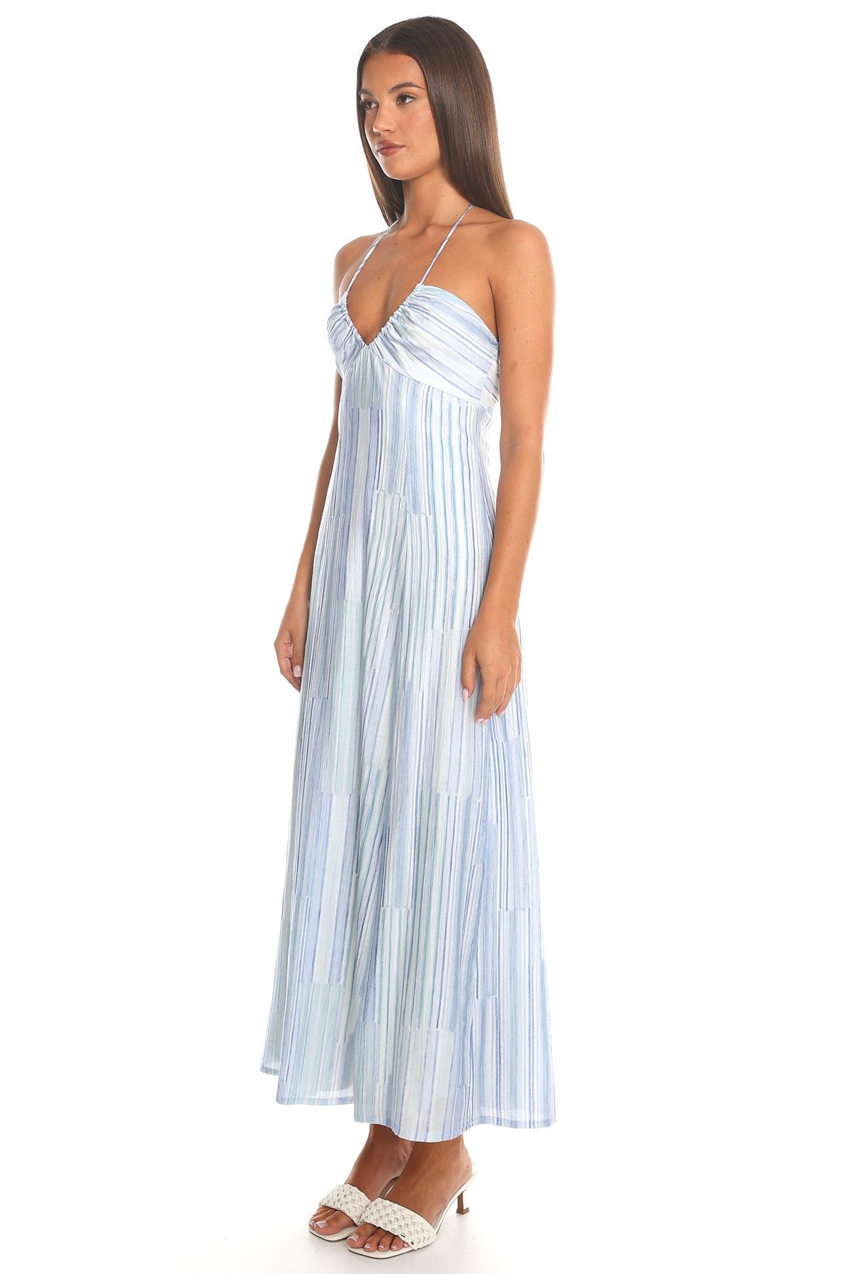 Easy Lover Halter Maxi Dress Blue