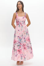 Harmonious Floral Maxi Dress Lilac