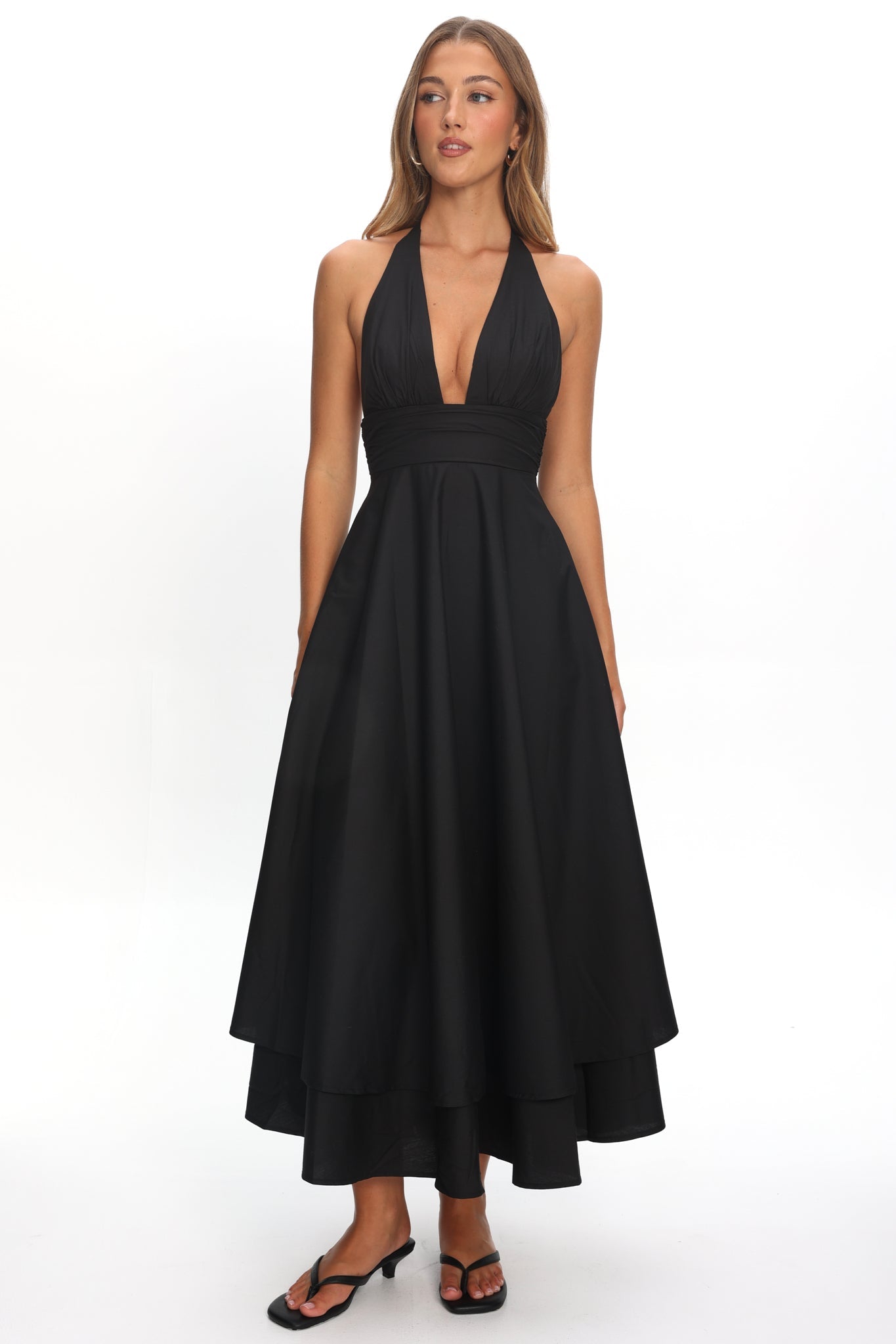 As It Was Halterneck A-Line Maxi Dress Black Secondary image
