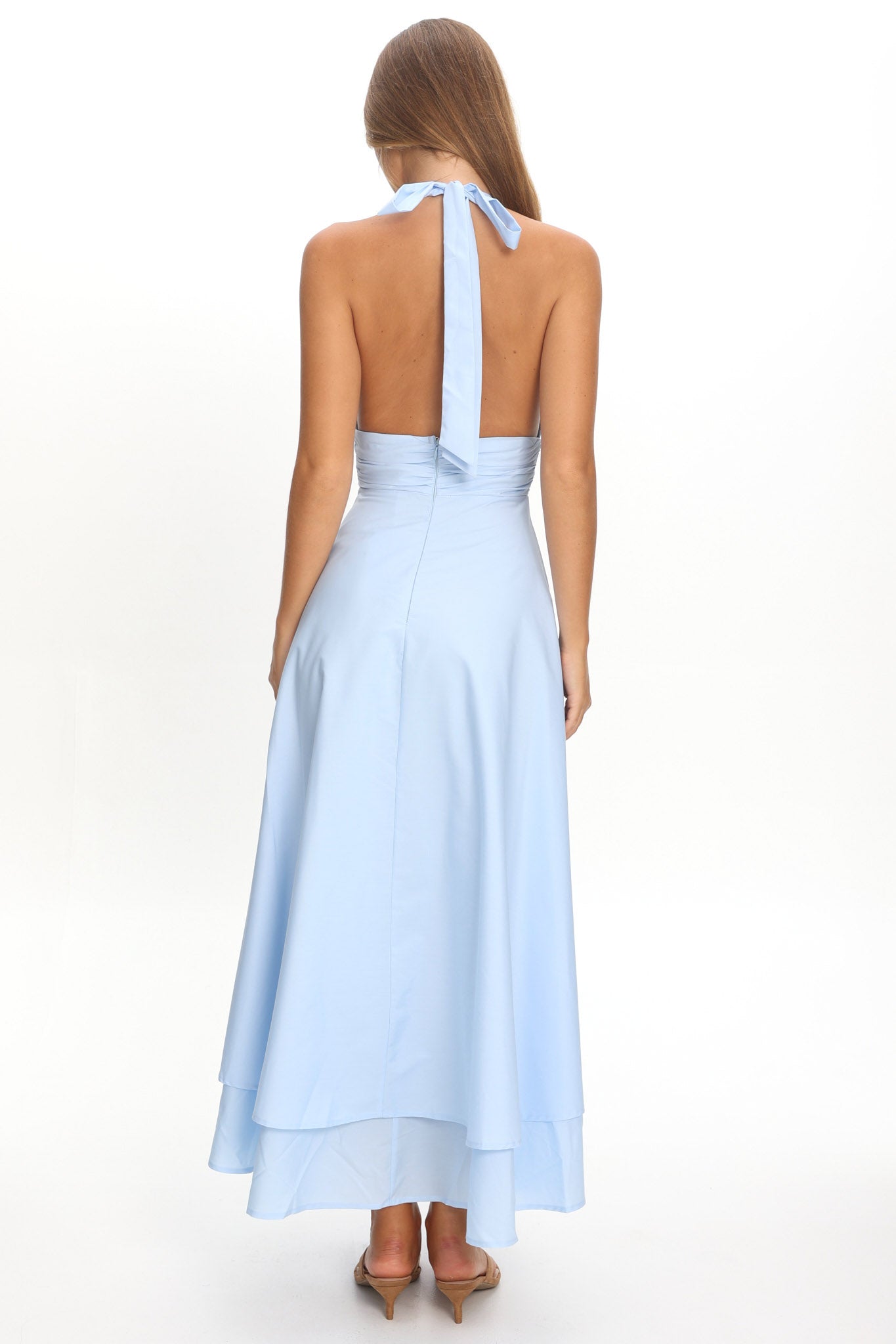 As It Was Halterneck A-Line Maxi Dress Light Blue Secondary image