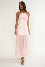 Wilma Sequin Bodice Maxi Dress Pink