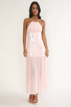 Wilma Sequin Bodice Maxi Dress Pink