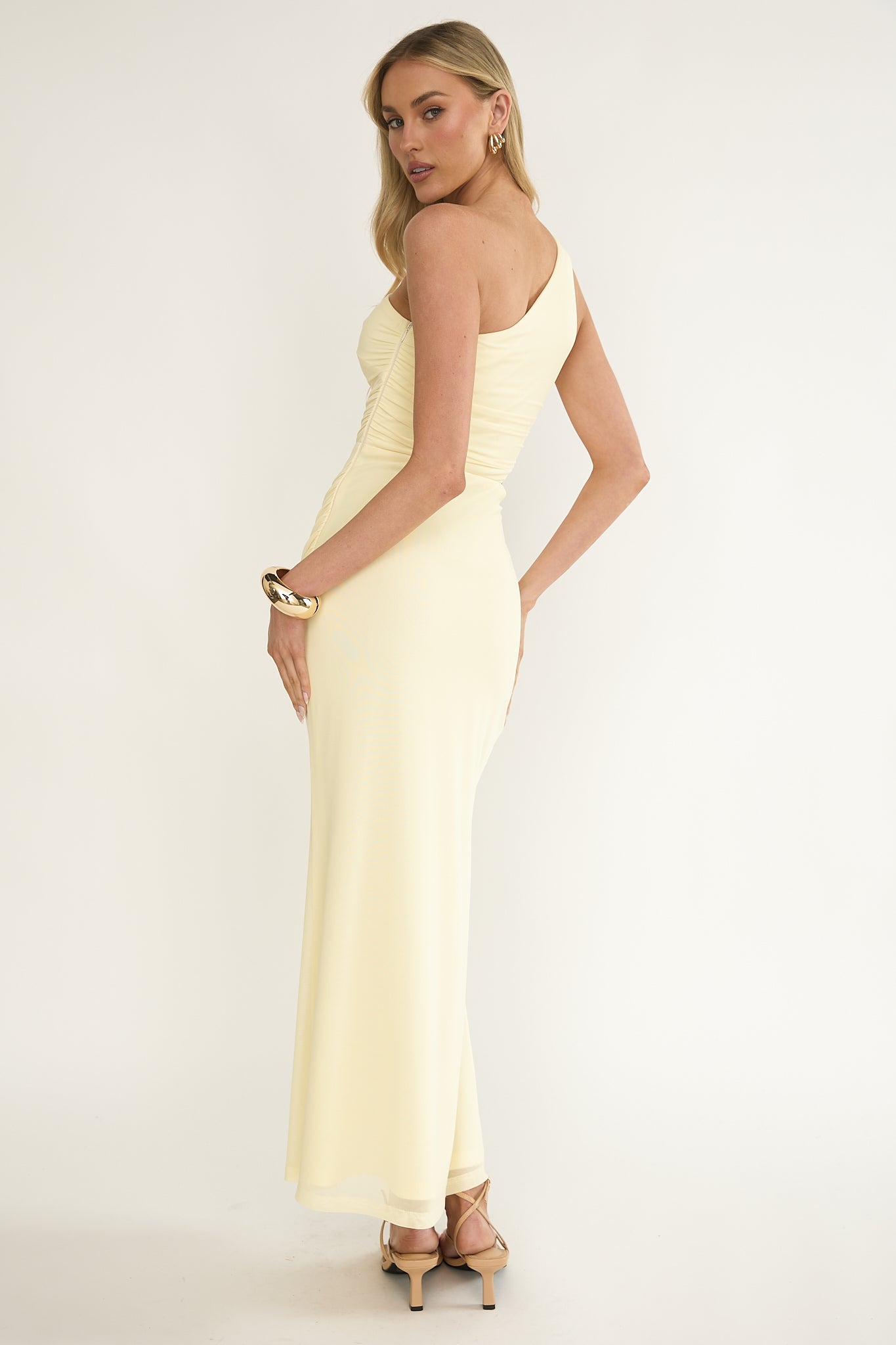 Luli One-Shoulder Cut-Out Maxi Dress Yellow Secondary image