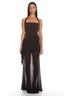 Midnight Shimmer Cutout Maxi Dress Cocoa