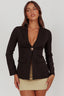 Lynsi Single Button Jacket Black