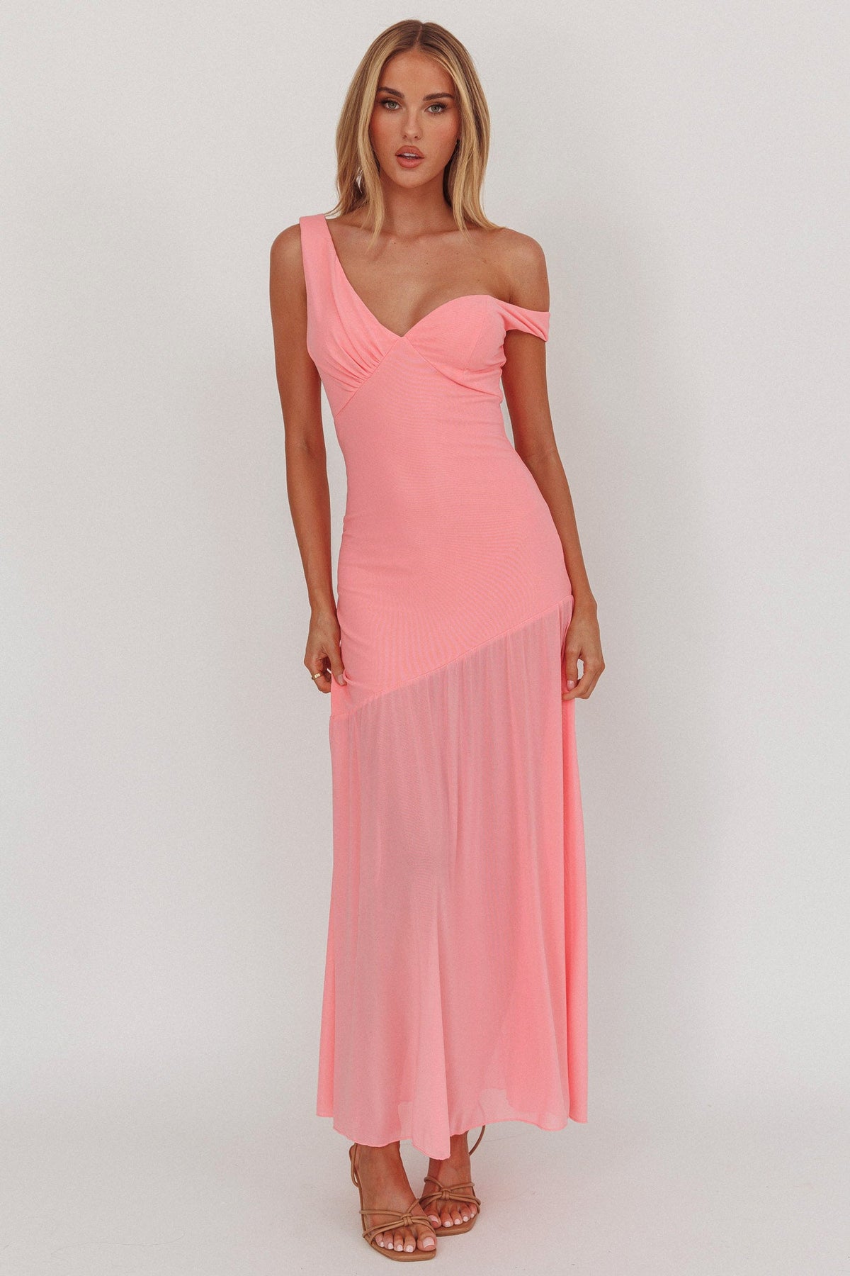 Treasure Sheer Hem Maxi Dress Pink Main image