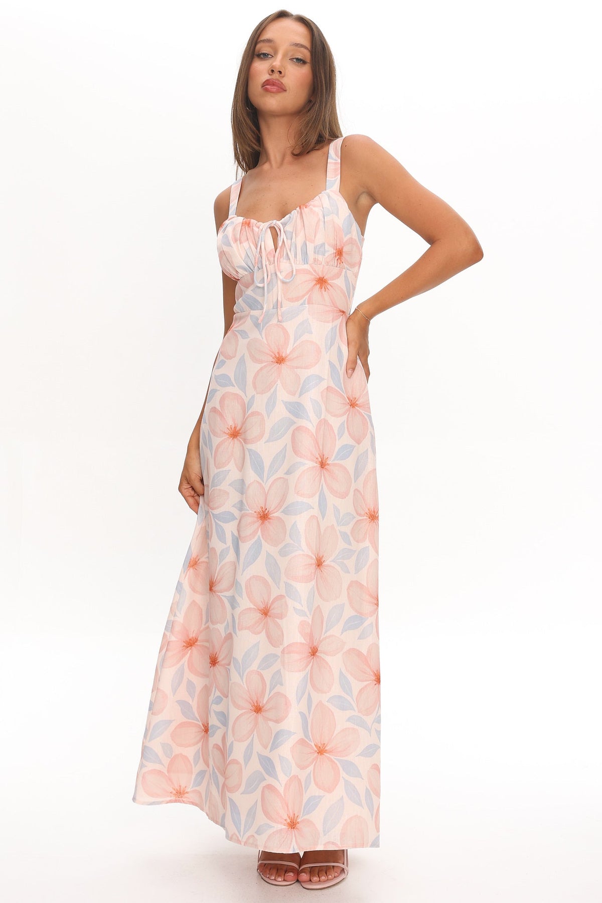 Arabella Tied Bust Maxi Dress Floral Main image