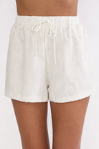 Honeykiss Elasticated Waist Shorts White