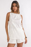 Honeykiss Tie Side Top White