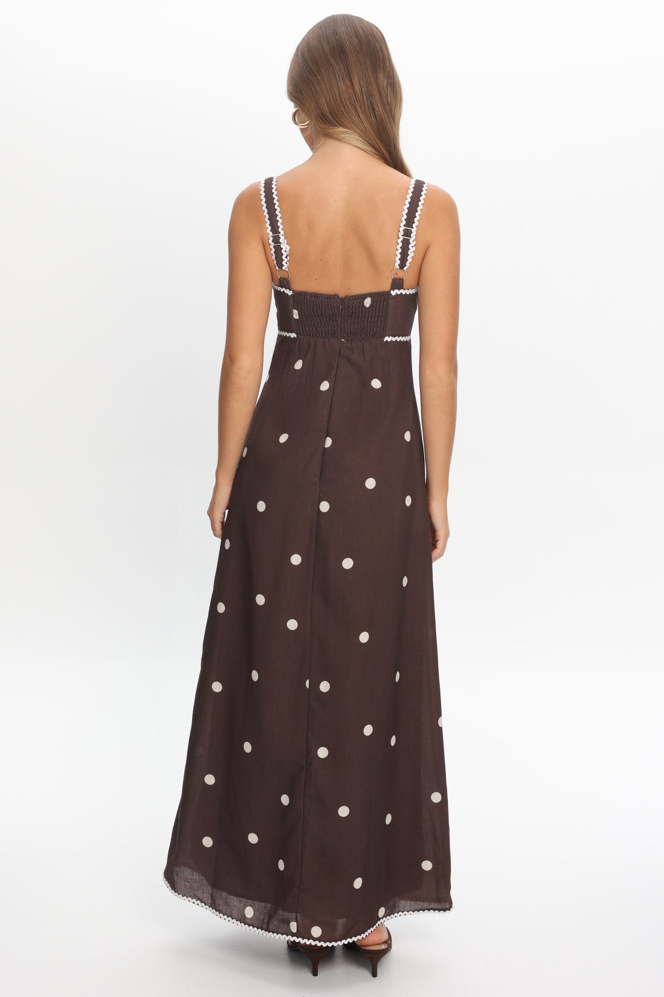 Teena Square Neckline Maxi Dress Print Chocolate Secondary image