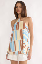 Chichi Halter Top Print Butter
